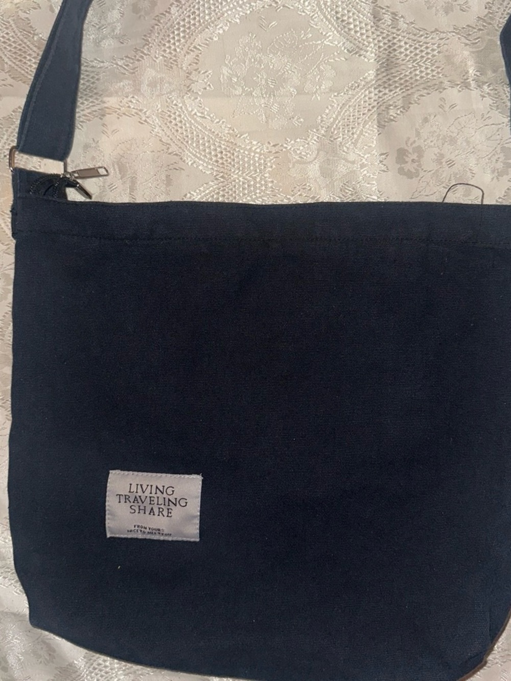 Navy blue tote bag